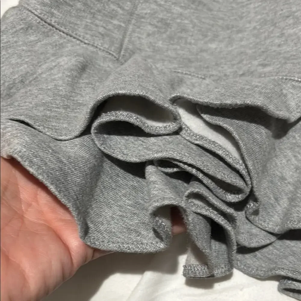 Ralph Lauren S 7 Gray Peplum sweatshirt jacket hook/eye closure euc worn once